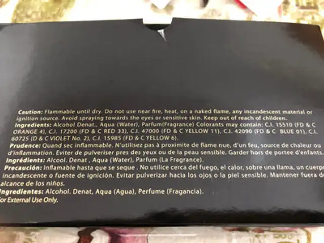 Unknown ingredients label