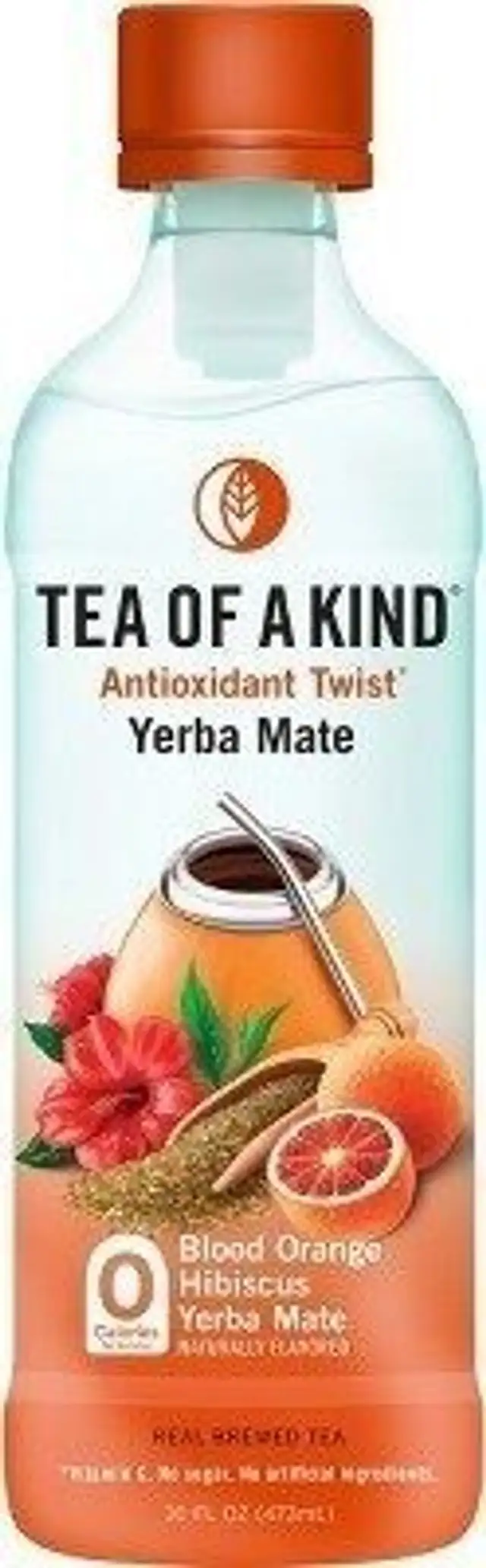 Tea of a kind blood orange hibiscus yerba mate real brewed tea