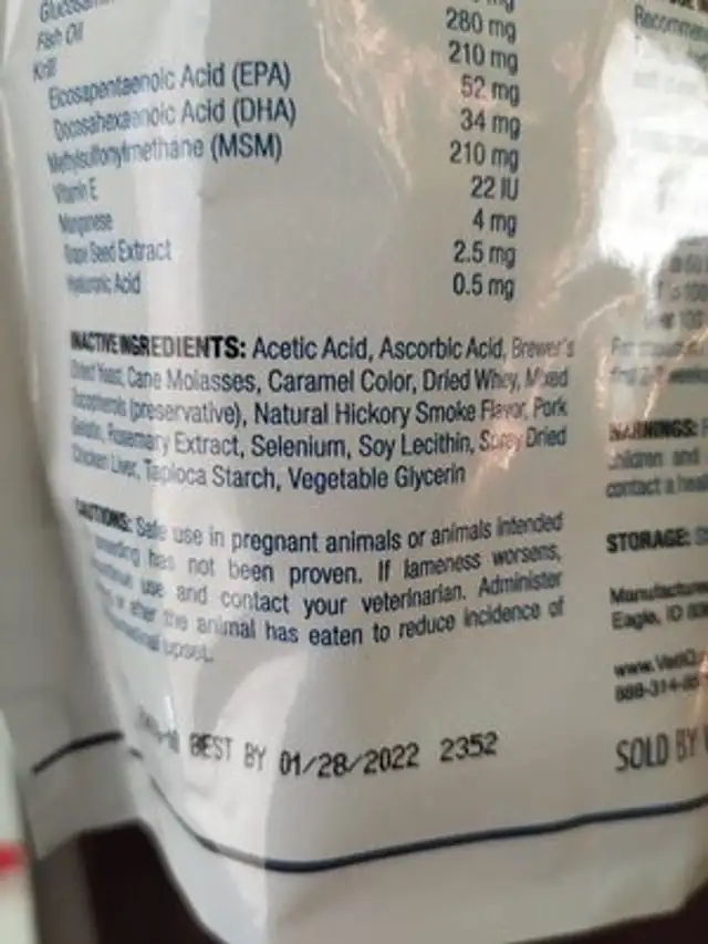 Unknown ingredients label