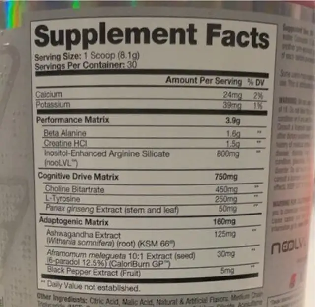 Dr jekyll stim free pre workout nutrition facts table
