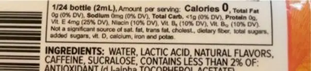 energy strawberry pineapple nutrition facts table
