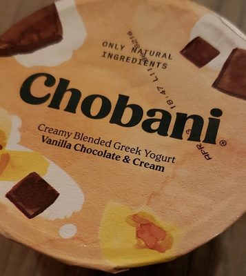 Creamy blender greek yoghourt vanilla chocolate and cream