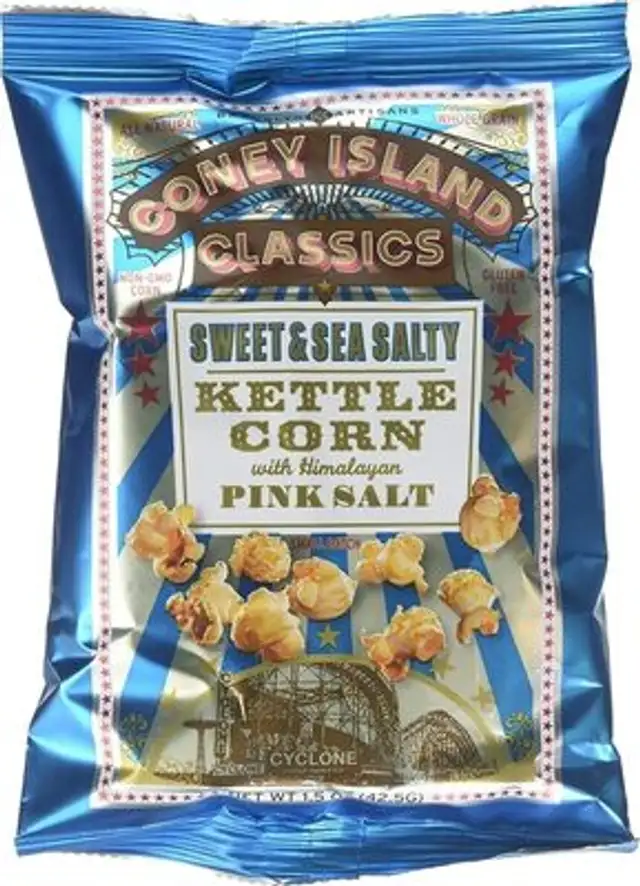 Coney island sweet and sea salty kettle corn popcorn pack