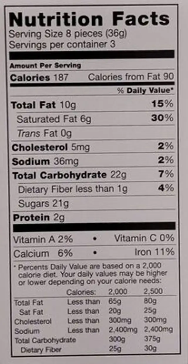 Scrabble mick chocolate nutrition facts table