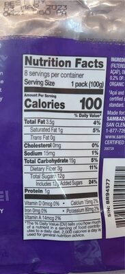 Açaí superfruit packs front packaging