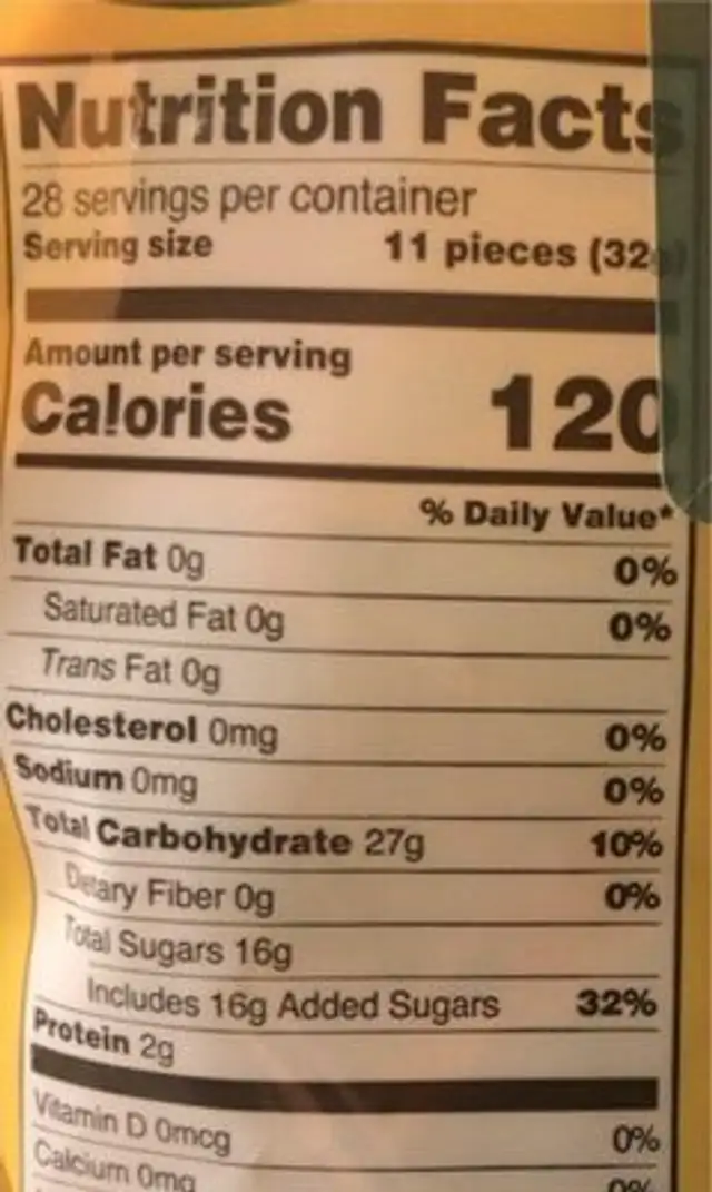 Crayolabag assorted gummy flavors nutrition facts table