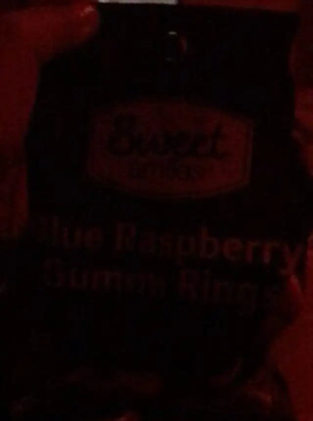 Sweet smiles blue raspberry gummi rings