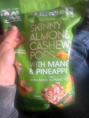 Skinny Almond Cashew Pops With Mango & Pineapple