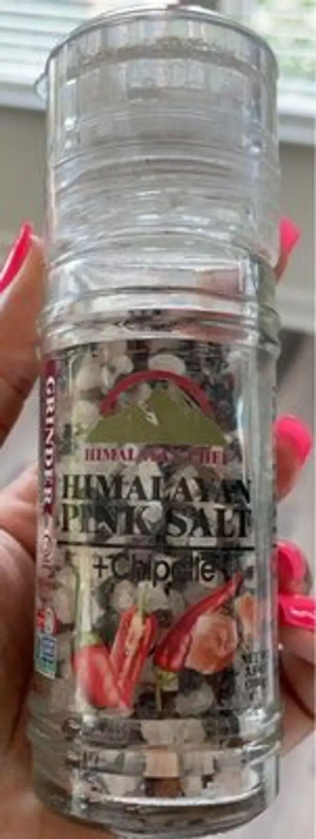Pink salt grinder