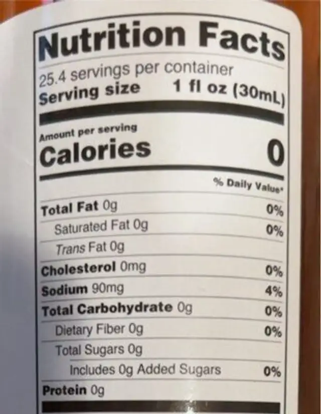 Salted caramel supreme nutrition facts table