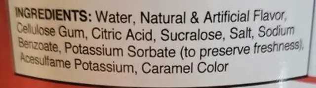 Sugar free Flavor infused syrup Hazelnut Dream nutrition facts table