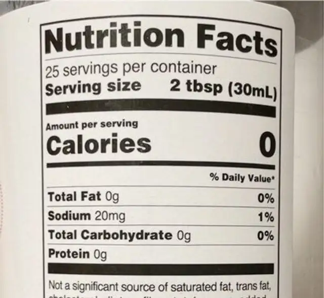 English toffee coffee nutrition facts table