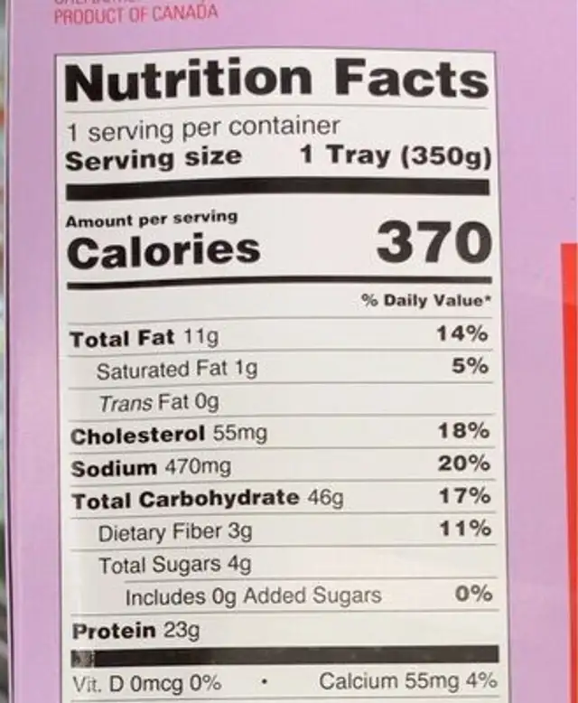 Chicken tikka masala with basmati rice nutrition facts table