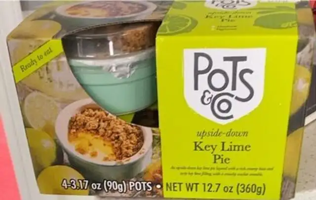 Upside-down key lime pie