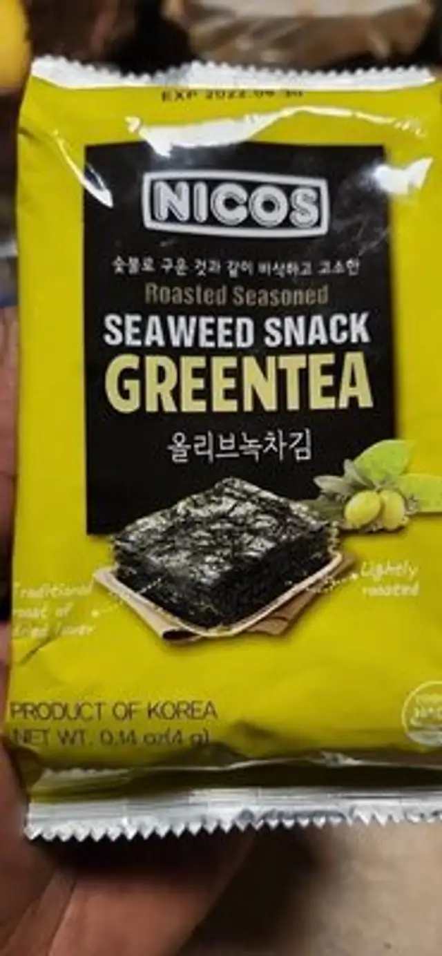 NICOS Roasted Seasoned Seaweed Snack GREENTEA