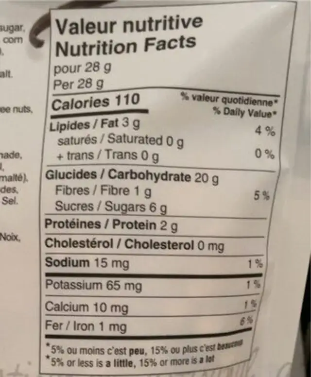 Almond vanilla super crunch granola clusters nutrition facts table
