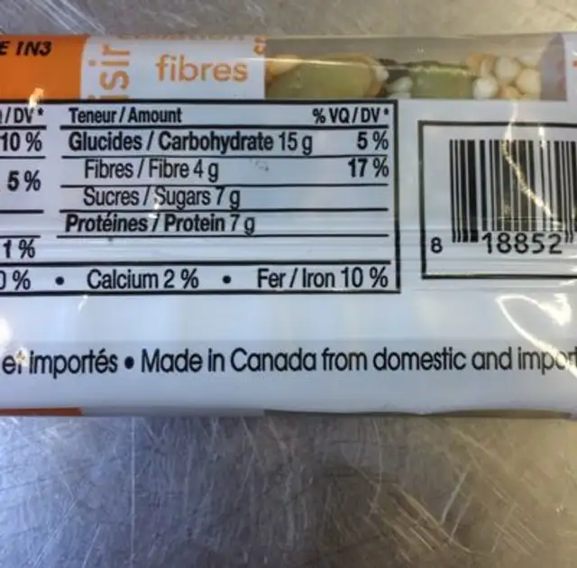 Kilo solution quinoa abricot ananas ingredients label