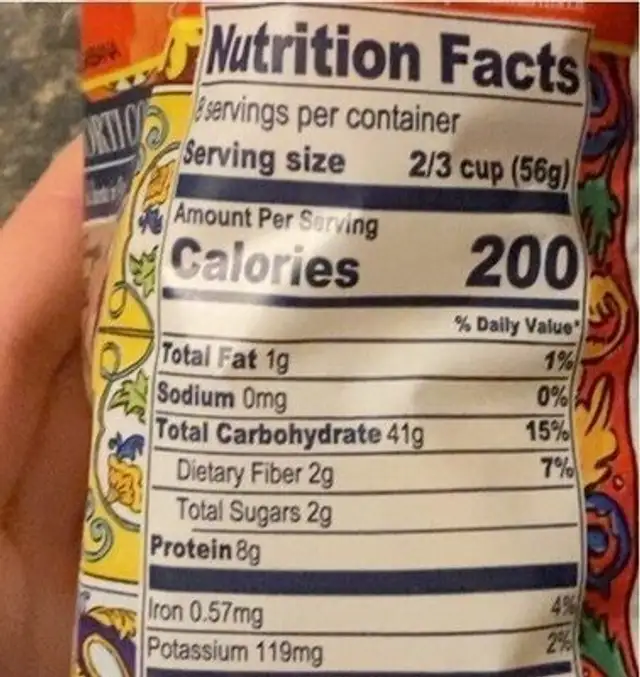 Fusilli Corti Col Buco nutrition facts table
