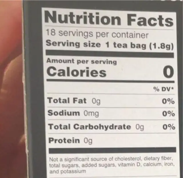 Reishi Mushroom Blend nutrition facts table