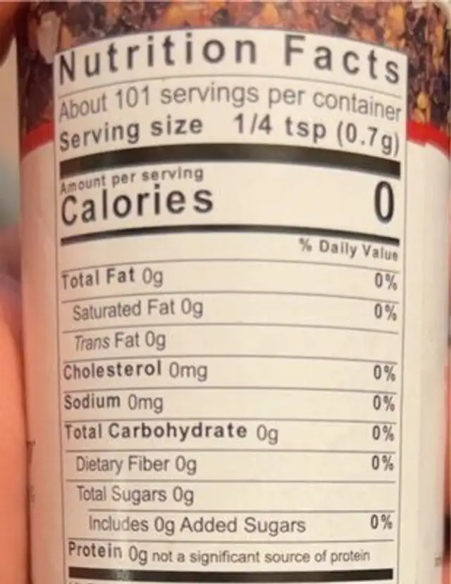 Janes krazy mixed up pepper nutrition facts table