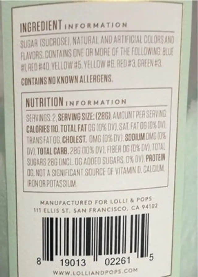 Sweet watermelon nutrition facts table