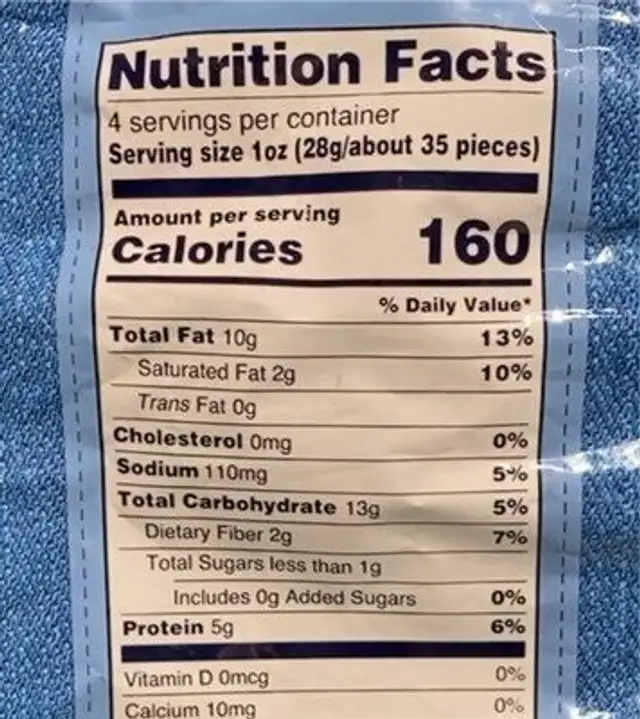 Bamba peanut butter puffs nutrition facts table