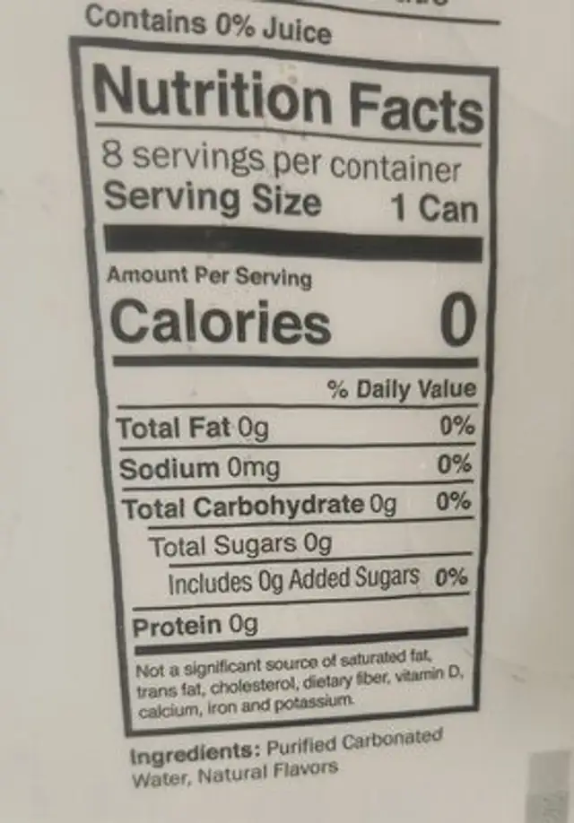 Unknown ingredients label