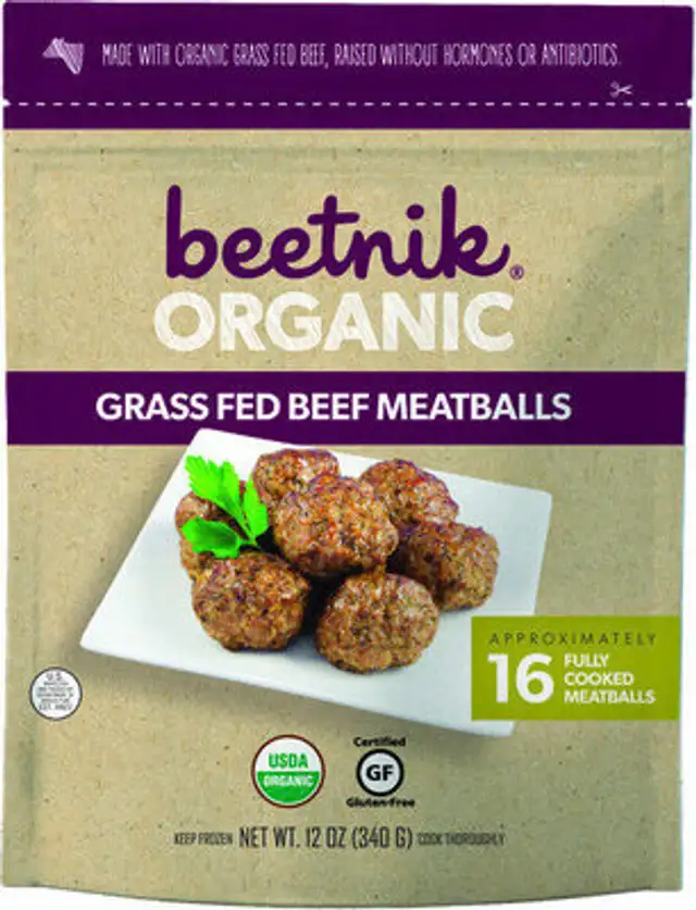 Beetnik organic grass fed beef meatballs