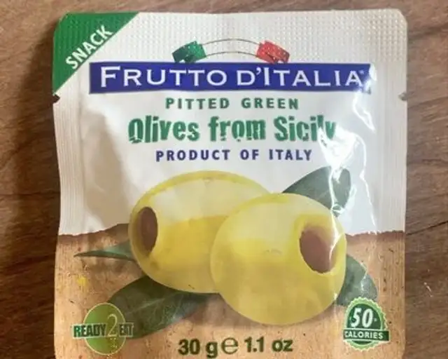 Pitted green olives from Sicily