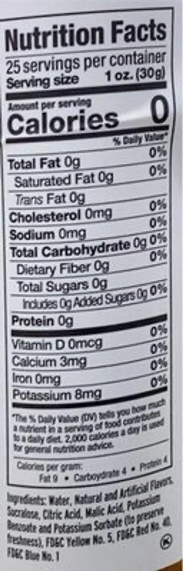 pumkin nutrition facts table