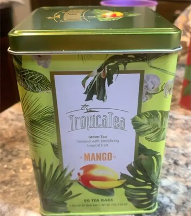 Mango flavored green tea