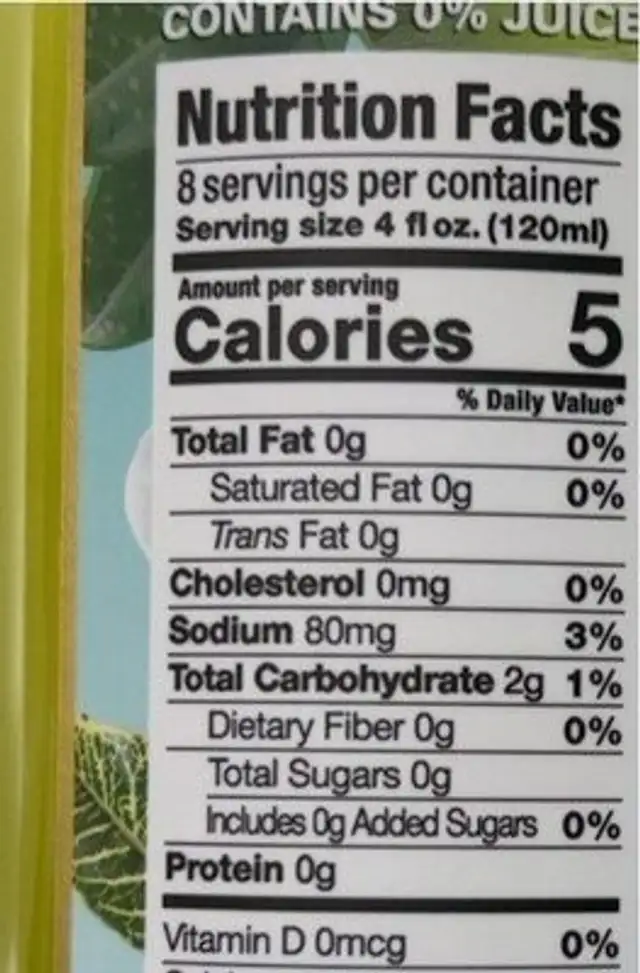 Island breeze pineapple margarita nutrition facts table