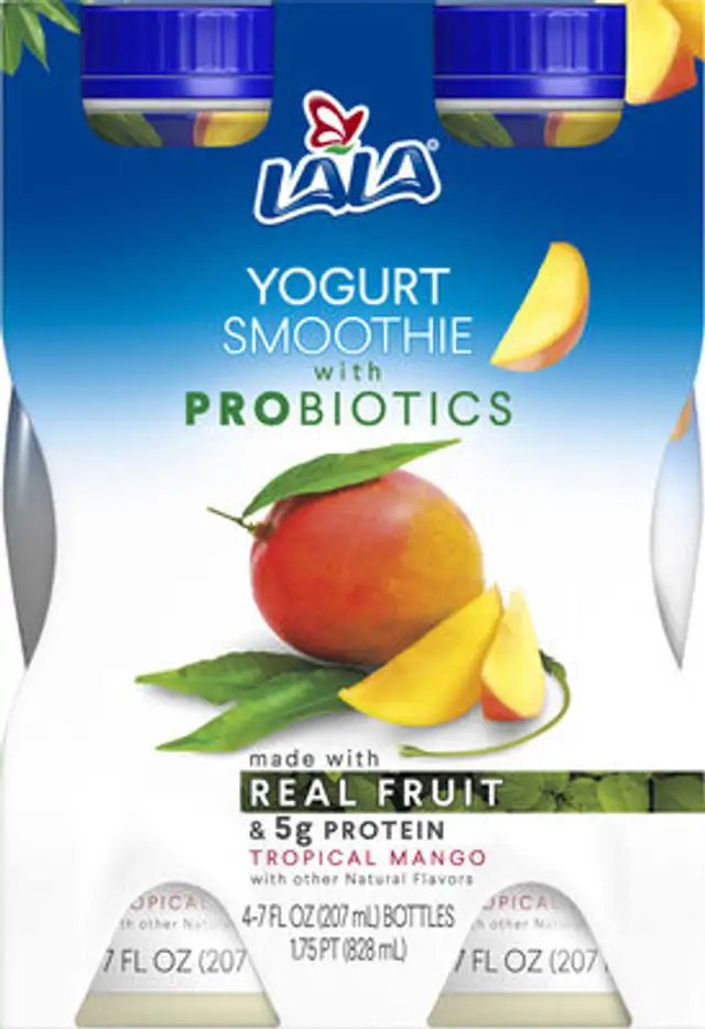 Drinkable yogurt smoothie with probiotics of