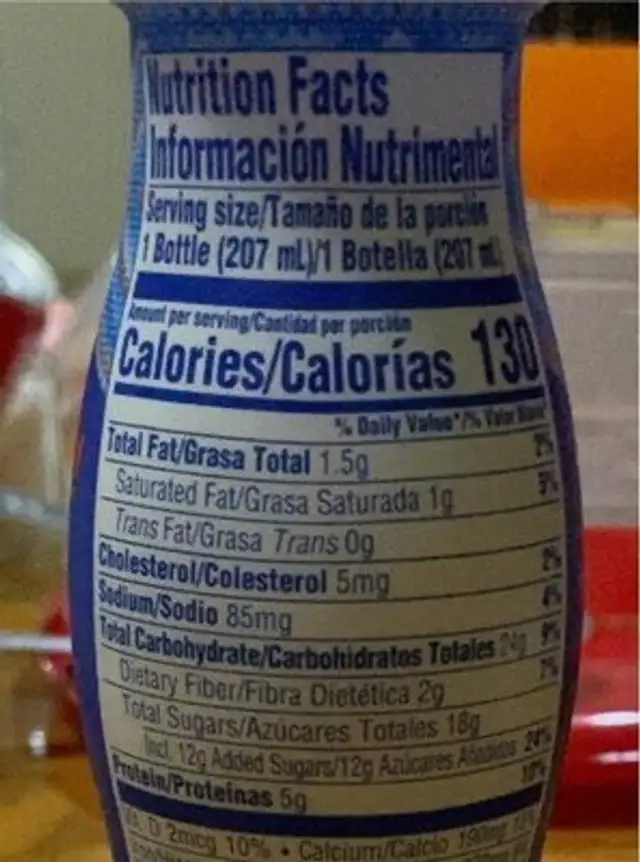 Pecan cereal nutrition facts table