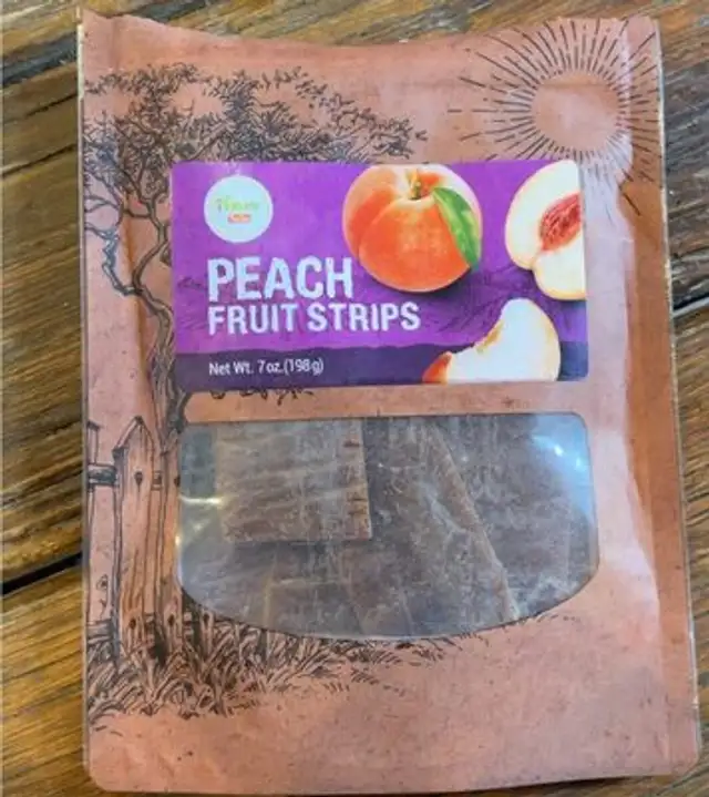 Peach fruit strips