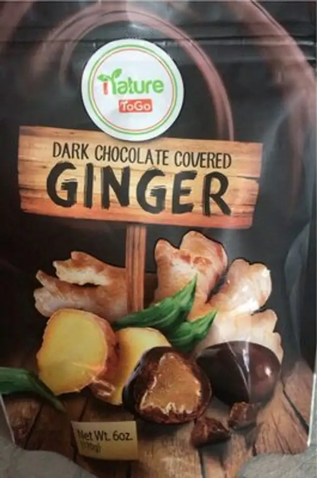 Dark chocolate covered ginger