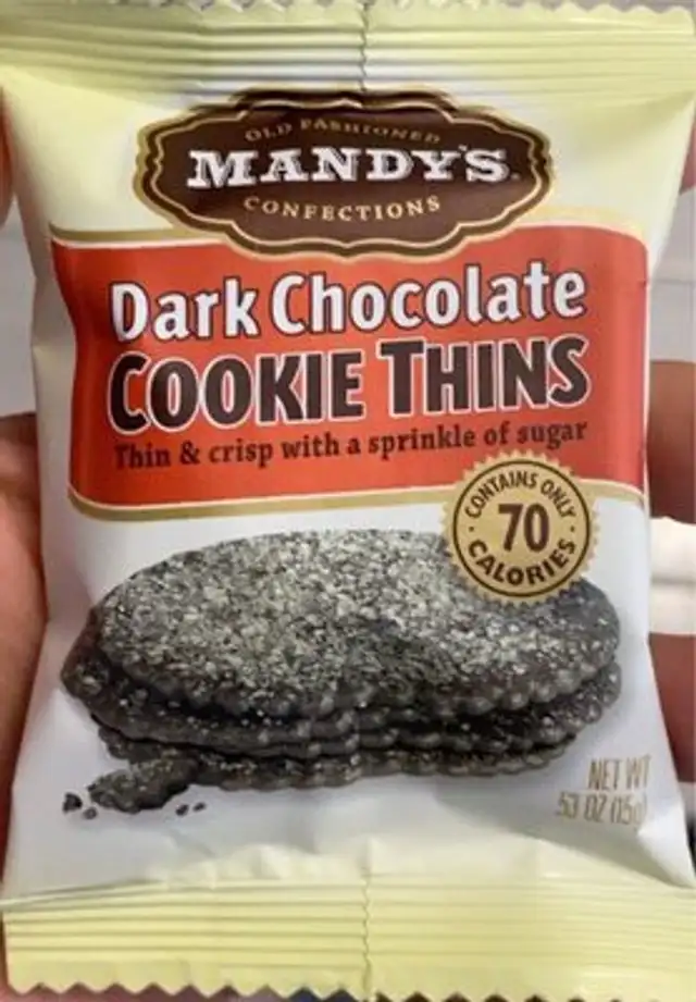 Dark chocolate cookie thins