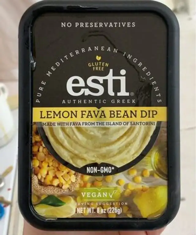 Lemon fava bean dip