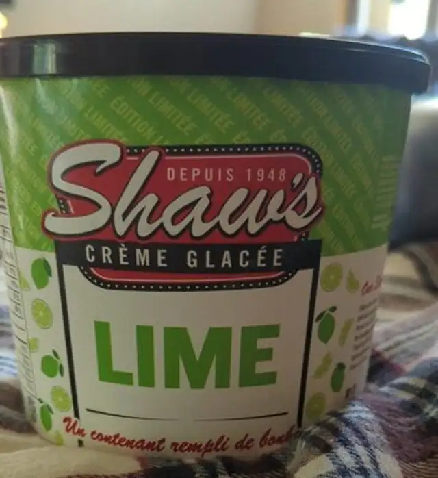 Shaw's Key lime ice cream