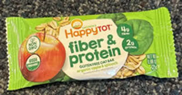 protein soft baked oat bar, organic apples and spinach