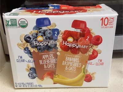 Variety Pack; Apples Blueberries & Oats, Bananas Raspberries & Oats