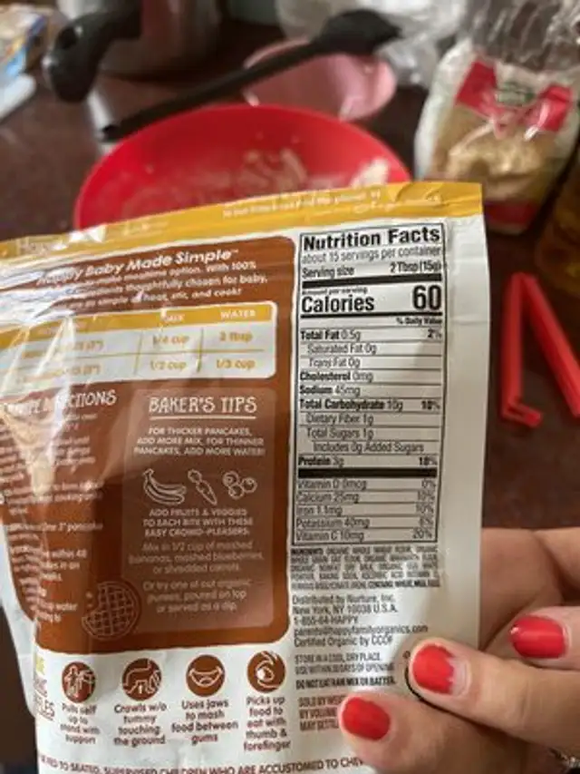 Pancake and Waffle Mix nutrition facts table