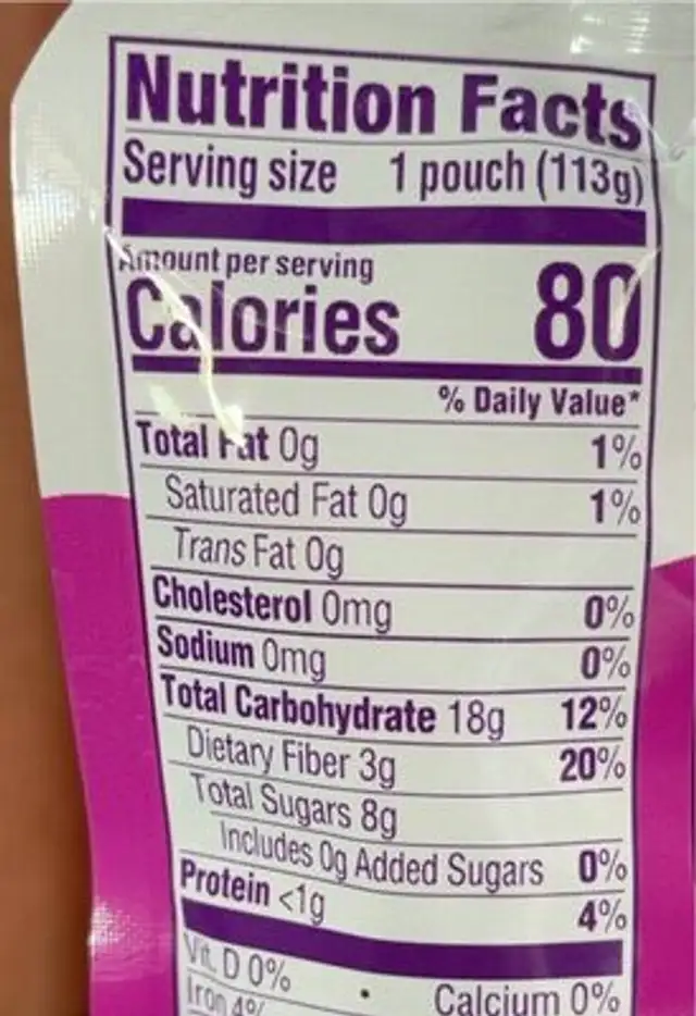 Oatmilk Pudding nutrition facts table