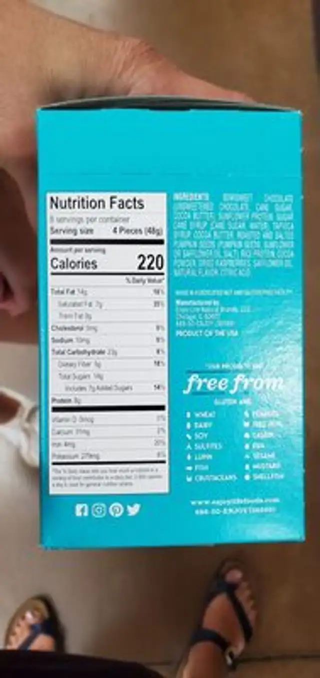 enjoy life ingredients label