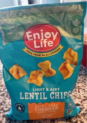 Lentil Chips Dairy Free Cheddar
