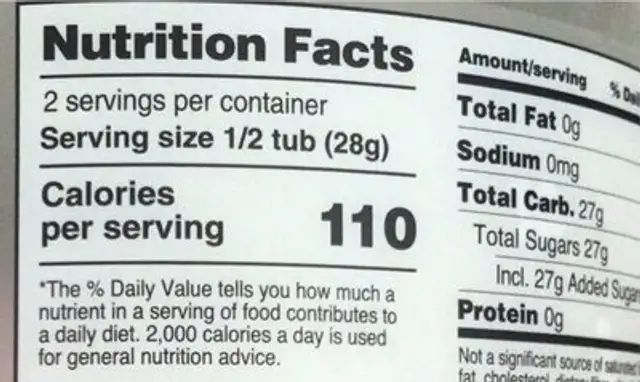 Strawberry lemonade cotton candy nutrition facts table