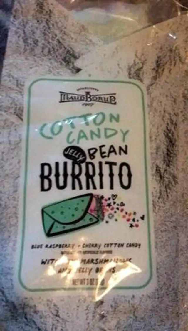 Cotton candy jelly bean burrito