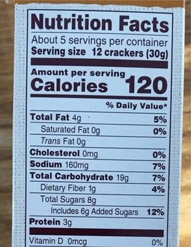 Rosemary raisin pecan hemp seed crackers nutrition facts table