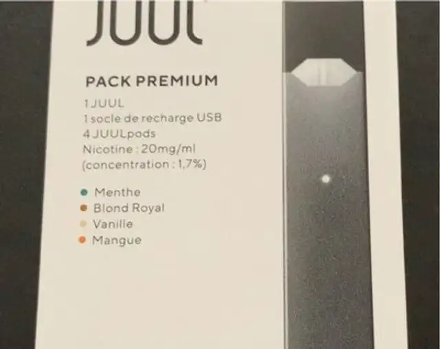 JUUL nutrition facts table