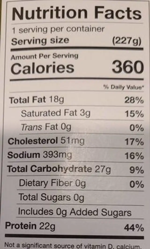 Select salmon rice bowl nutrition facts table